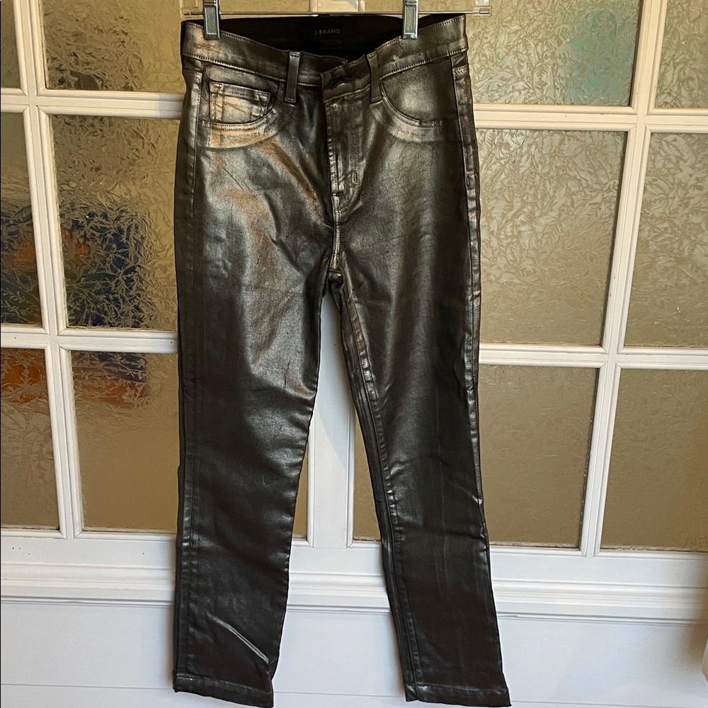 J Brand Shimmering Silver Pants size 25